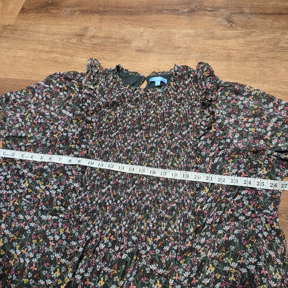 Draper James 3x Floral Long Sleevw Dress - Picture 4 of 5